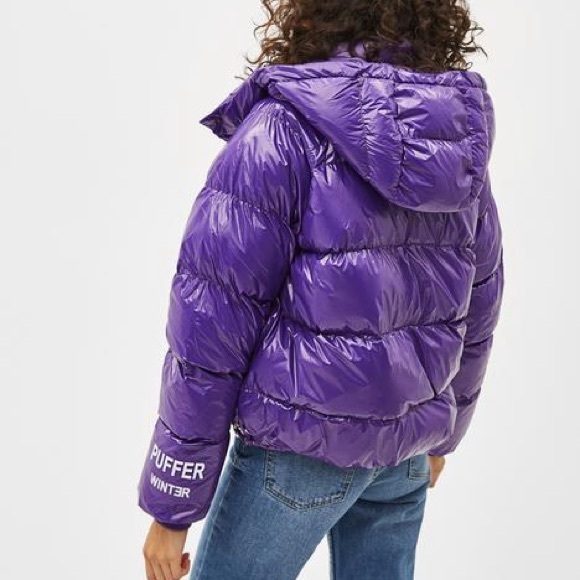 BERSHKA purple winter puffer - Picture 3 of 3